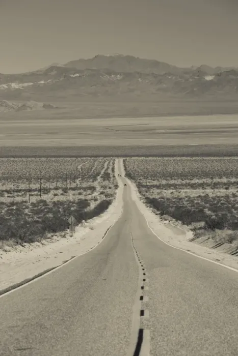 Framed Print : USA, California, Mojave Desert, Amboy Road Framed Print : USA, California, Mojave Desert, Amboy Road