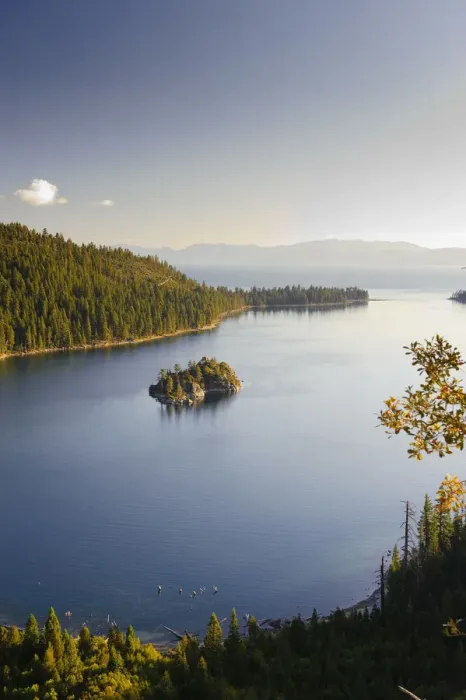 Framed Print : USA, California  /  Nevada, Lake Tahoe, Emerald Bay
