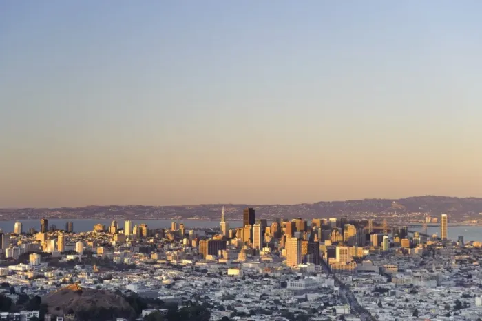 Framed Print : USA, California, San Francisco, Skyline viewed from Twin Peaks Framed Print : USA, California, San Francisco, Skyline viewed from Twin Peaks