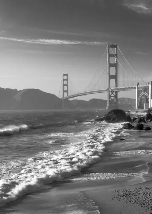 Framed Print : USA, California, San Francisco, Golden Gate Bridge from Marshall Beach Framed Print : USA, California, San Francisco, Golden Gate Bridge from Marshall Beach