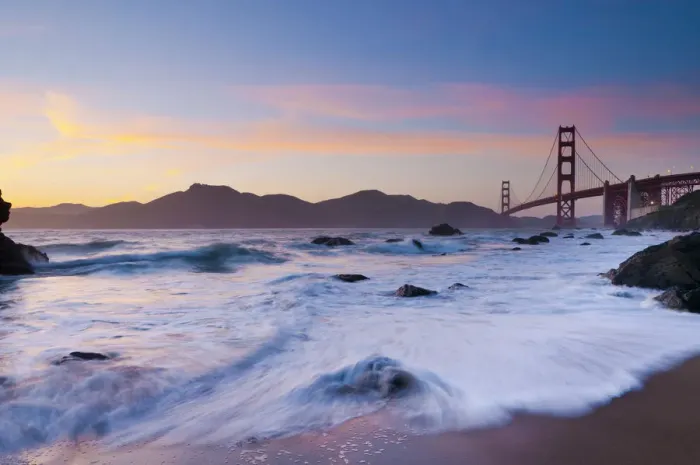 Framed Print : USA, California, San Francisco, Golden Gate Bridge from Marshall Beach Framed Print : USA, California, San Francisco, Golden Gate Bridge from Marshall Beach