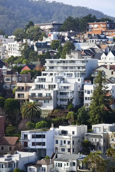 Framed Print : USA, California, San Francisco, The Castro, elevated neighborhood street view Framed Print : USA, California, San Francisco, The Castro, elevated neighborhood street view