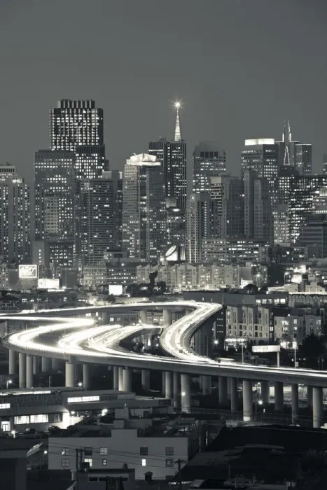 Framed Print : USA, California, San Francisco, Potrero Hill, view of downtown and I-280 highway Framed Print : USA, California, San Francisco, Potrero Hill, view of downtown and I-280 highway