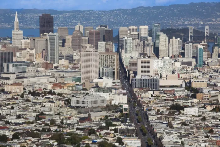 Framed Print : USA, California, San Francisco, Twin Peaks, late afternoon elevated downtown view Framed Print : USA, California, San Francisco, Twin Peaks, late afternoon elevated downtown view