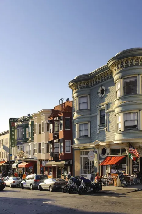 Framed Print : USA, California, San Francisco, North Beach (Little Italy), Cafes Framed Print : USA, California, San Francisco, North Beach (Little Italy), Cafes