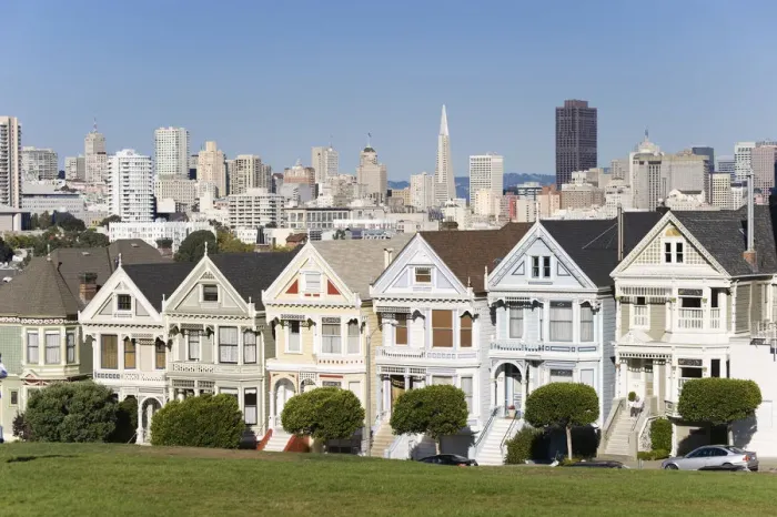 Framed Print : USA, California, San Francisco, Alamo Square, Victorian Houses Framed Print : USA, California, San Francisco, Alamo Square, Victorian Houses