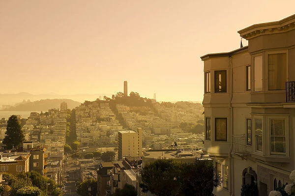 USA, California, San Francisco, Telegraph Hill and Coit Tower