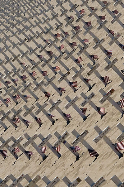 USA, California, Santa Barbara, Memorial to US soldiers who died in Iraq