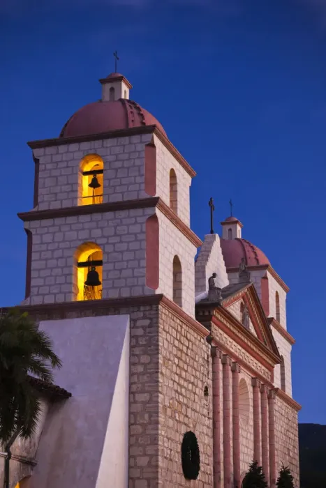 Framed Print : USA, California, Southern California, Santa Barbara, Mission Santa Barbara, dawn Framed Print : USA, California, Southern California, Santa Barbara, Mission Santa Barbara, dawn