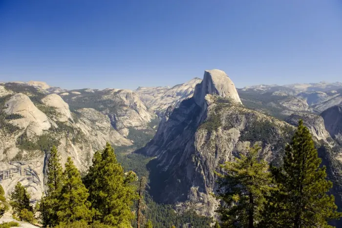 Framed Print : USA, California, Yosemite National Park, Glacier Point and Half Dome Mountain