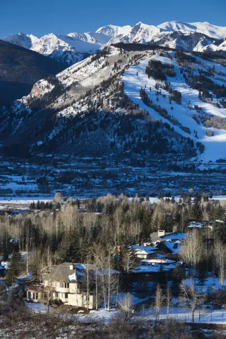 Framed Print : USA, Colorado, Aspen, mountainside homes Framed Print : USA, Colorado, Aspen, mountainside homes