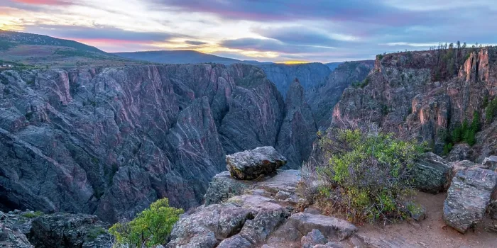 Framed Print : USA, Colorado, Black Canyon of the Gunnison National Park at sunrise