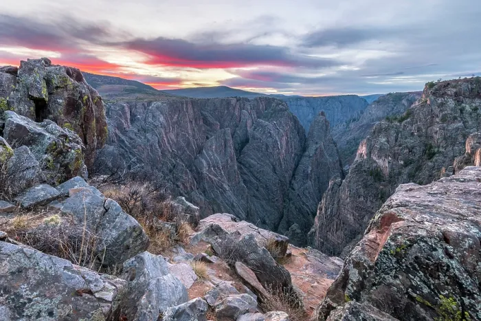 Framed Print : USA, Colorado, Black Canyon of the Gunnison National Park at sunrise Framed Print : USA, Colorado, Black Canyon of the Gunnison National Park at sunrise