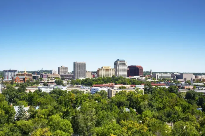 Framed Print : USA, Colorado, Colorado Springs, Skyline Framed Print : USA, Colorado, Colorado Springs, Skyline