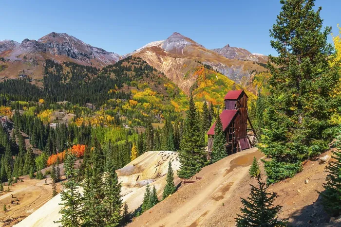Framed Print : USA, Colorado, Million Dollar Highway, Guston, Yankee Girl Mine, Hoist House