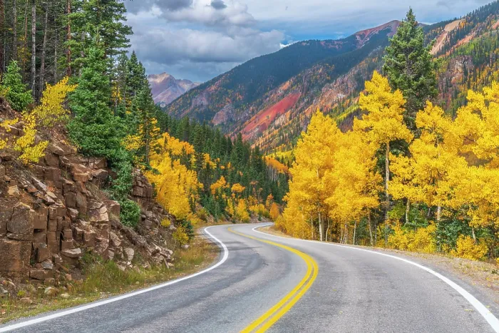 Framed Print : USA, Colorado, Million Dollar Highway between Silverton and Durango