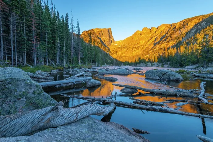 Framed Print : USA, Colorado, Rocky Mountain National Park, Dream Lake, Hallet Peak Framed Print : USA, Colorado, Rocky Mountain National Park, Dream Lake, Hallet Peak