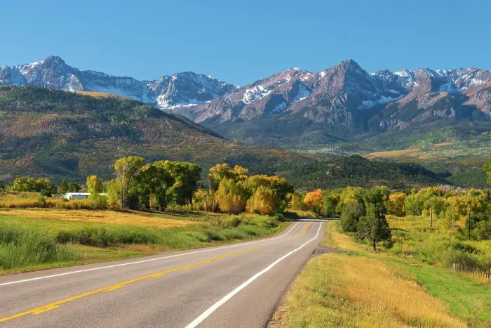 Framed Print : USA, Colorado, Rocky Mountains, San Juan Mountains, Sneffels Range, State Highway 62, San Juan Skyway, a National Scenic Byway Framed Print : USA, Colorado, Rocky Mountains, San Juan Mountains, Sneffels Range, State Highway 62, San Juan Skyway, a National Scenic Byway