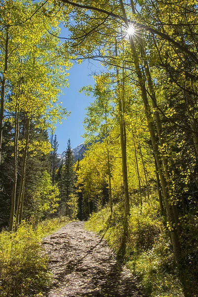 USA, Colorado, San Miguel County, San Juan Mountains, Telluride in autumn