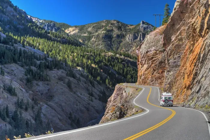 Framed Print : USA, Colorado, between Silverton and Ouray, The Million Dollar Highway part of