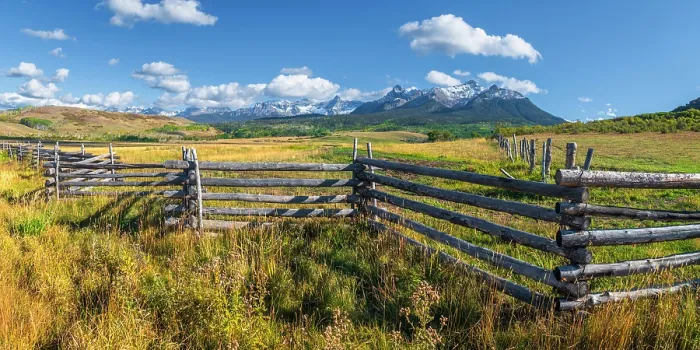 Framed Print : USA, Colorado, Telluride, Hastings Mesa and Mount Sneffels Range of the Rocky Mountains