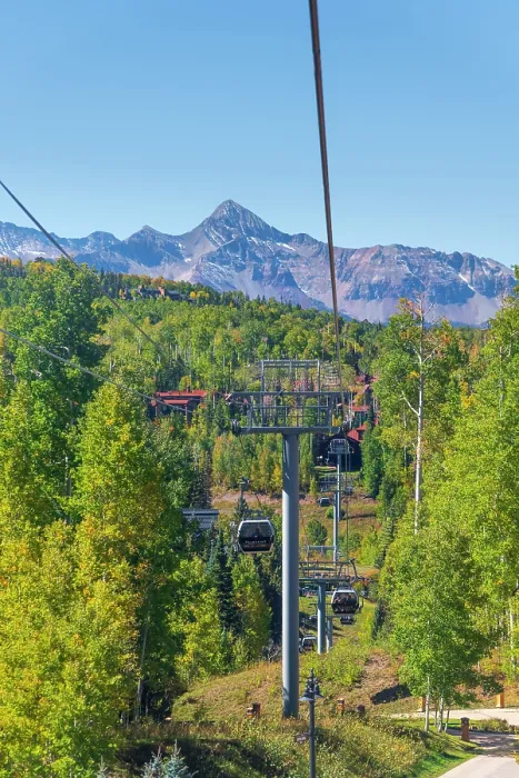 Framed Print : USA, Colorado, Telluride, Mountain Village, San Juan Mountains, Wilson Peak, viewed from Mountain Village Gondola