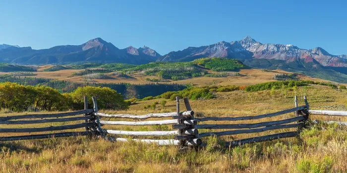 Framed Print : USA, Colorado, Telluride, Wilson Peak of the San Juan Mountains from Last Dollar Road