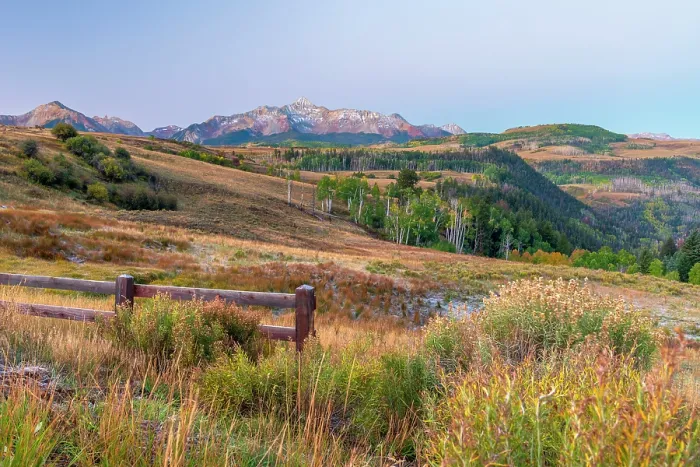 Framed Print : USA, Colorado, Telluride, Wilson Peak of the San Juan Mountains from Last Dollar Road Framed Print : USA, Colorado, Telluride, Wilson Peak of the San Juan Mountains from Last Dollar Road