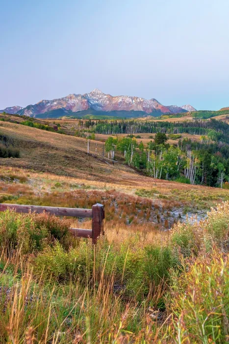 Framed Print : USA, Colorado, Telluride, Wilson Peak of the San Juan Mountains from Last Dollar Road Framed Print : USA, Colorado, Telluride, Wilson Peak of the San Juan Mountains from Last Dollar Road