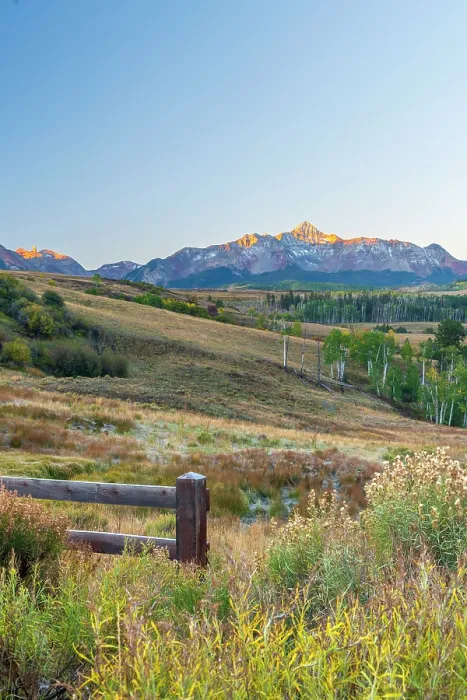 Framed Print : USA, Colorado, Telluride, Wilson Peak of the San Juan Mountains from Last Dollar Road Framed Print : USA, Colorado, Telluride, Wilson Peak of the San Juan Mountains from Last Dollar Road