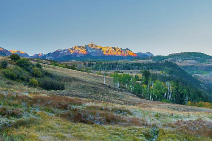 Framed Print : USA, Colorado, Telluride, Wilson Peak of the San Juan Mountains from Last Dollar Road Framed Print : USA, Colorado, Telluride, Wilson Peak of the San Juan Mountains from Last Dollar Road