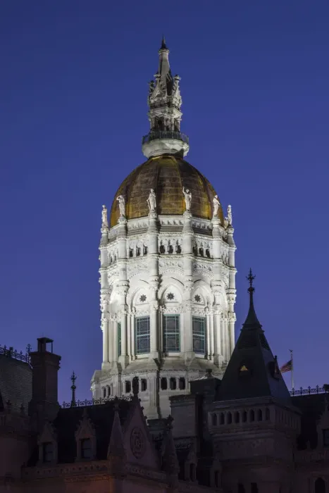 Framed Print : USA, Connecticut, Hartford, Connecticut State Capitol, cupola lit at dawn Framed Print : USA, Connecticut, Hartford, Connecticut State Capitol, cupola lit at dawn