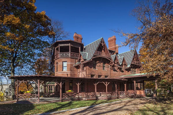 USA, Connecticut, Hartford, Mark Twain House, former home of celebrated American writer