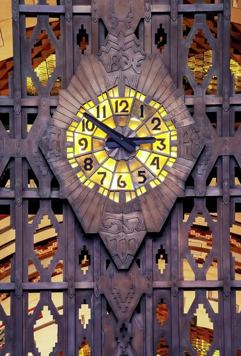 Framed Print : USA, Detroit, Michigan, Tiffany Glass Clock Surrounded By Monel Metal, Lobby of the 1920's Art Deco Guardian Building, National Historic Landmark Framed Print : USA, Detroit, Michigan, Tiffany Glass Clock Surrounded By Monel Metal, Lobby of the 1920's Art Deco Guardian Building, National Historic Landmark