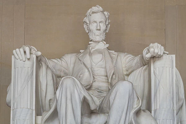 USA, District of Columbia, Washington, The Lincoln Memorial, statue of President Abraham