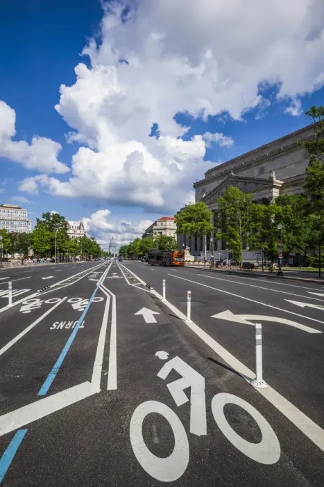 Framed Print : USA, District of Columbia, Washington, bike lane, Pennsylvania Avenue Framed Print : USA, District of Columbia, Washington, bike lane, Pennsylvania Avenue