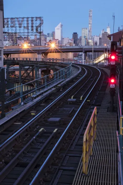 Framed Print : USA, East Coast, New York, Brooklyn, Subway station and Midtown Skyline Framed Print : USA, East Coast, New York, Brooklyn, Subway station and Midtown Skyline