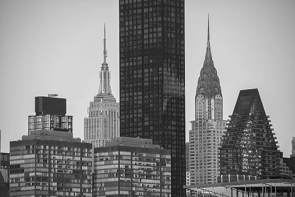 USA, East Coast, New York, Manhattan, Midtown, Chrysler and Empire State Building