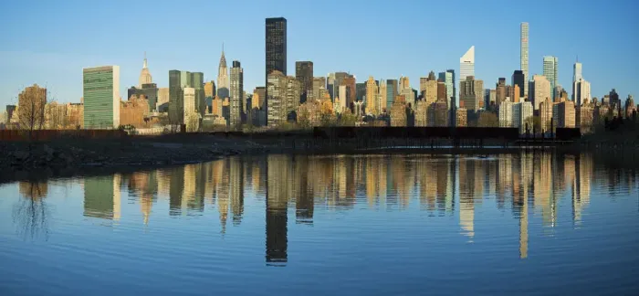 Framed Print : USA, East Coast, New York, Midtown Skyline & East River Framed Print : USA, East Coast, New York, Midtown Skyline & East River