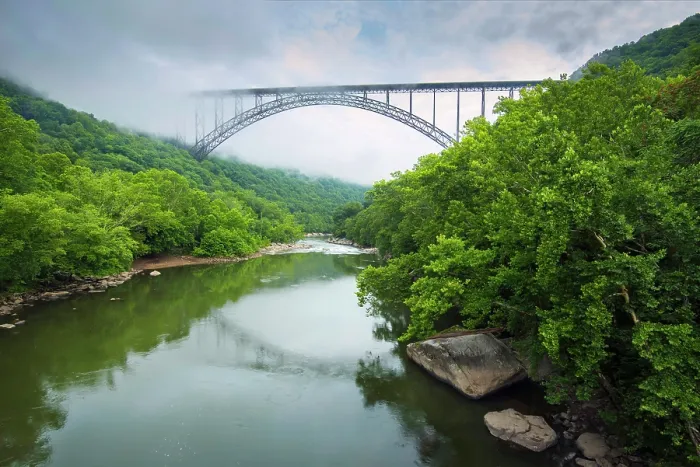 Framed Print : USA, Fayetteville, West Virginia, The New River, New River Gorge National Park and Reserve, In 2020 The Park Was Designated A National Park, Newest Park In The USA Framed Print : USA, Fayetteville, West Virginia, The New River, New River Gorge National Park and Reserve, In 2020 The Park Was Designated A National Park, Newest Park In The USA