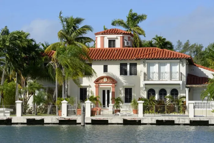 Framed Print : USA, Florida, Dade County, Miami Beach, Mansion Framed Print : USA, Florida, Dade County, Miami Beach, Mansion