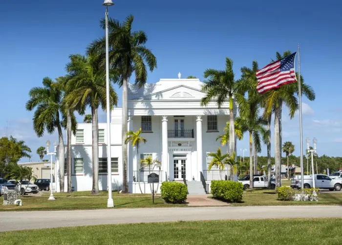 Framed Print : USA, Florida, Everglades City, City Hall, Old Collier County Courthouse, 1926 Framed Print : USA, Florida, Everglades City, City Hall, Old Collier County Courthouse, 1926