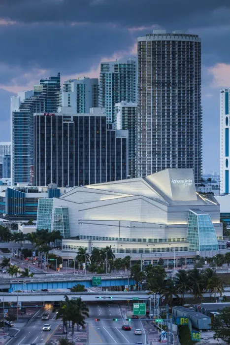 Framed Print : USA, Florida, Miami, Adrienne Arsht Center for the Performing Arts, elevated view Framed Print : USA, Florida, Miami, Adrienne Arsht Center for the Performing Arts, elevated view