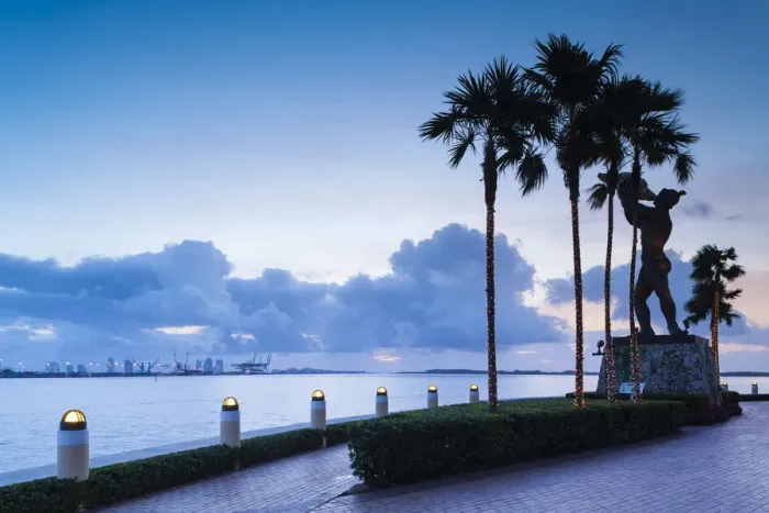 Framed Print : USA, Florida, Miami, Port of Miami from Brickell Key Framed Print : USA, Florida, Miami, Port of Miami from Brickell Key
