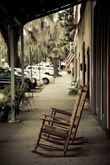 Framed Print : USA, Florida, Micanopy, oldest inland settlement in Florida, rocking chairs Framed Print : USA, Florida, Micanopy, oldest inland settlement in Florida, rocking chairs
