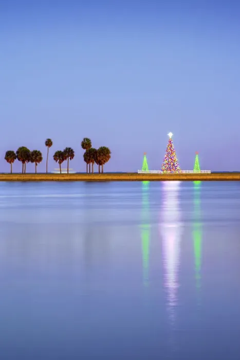 Framed Print : USA, Florida, Saint Petersburg, Christmas Tree, Tampa Bay Framed Print : USA, Florida, Saint Petersburg, Christmas Tree, Tampa Bay