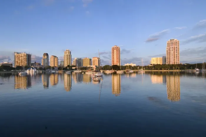 Framed Print : USA, Florida, Saint Petersburg, Skyline, Tampa Bay Framed Print : USA, Florida, Saint Petersburg, Skyline, Tampa Bay