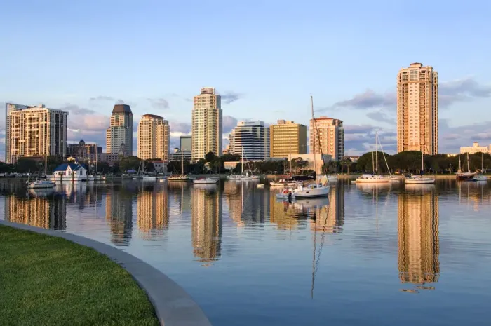 Framed Print : USA, Florida, Saint Petersburg, Skyline, Tampa Bay Framed Print : USA, Florida, Saint Petersburg, Skyline, Tampa Bay