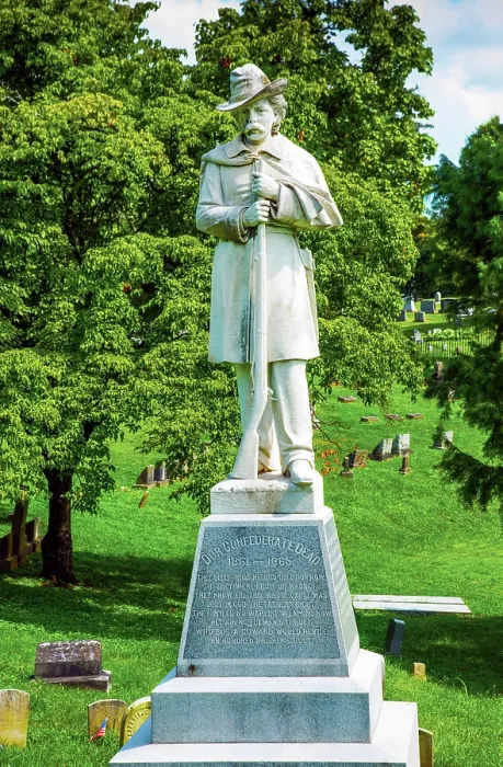 Framed Print : USA, Frankfort, Kentucky, Blue Grass Region, Frankfort Cemetery, Confederate Monument Honoring Dead Soldiers Of Kentucky Killed In United Sates Civil War
