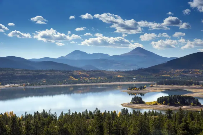 Framed Print : USA, Frisco, Colorado, Rocky Mountains, Lake Dillon, Tenmile Range, Peak 1 On The Right